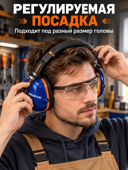 Наушники противошумные WADFOW (Вадфов, Вадвов) WEM3226, SNR 32 дБ, NRR 27 дБ