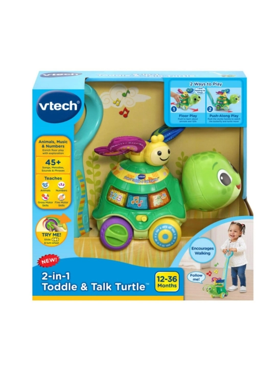 VTech Черепаха: толкай и изучай, интерактивная каталка для детей 12–36 мес