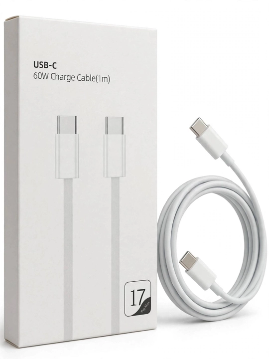 Tezkor quvvatlash kabeli, USB Type-C to Type-C Cabel 60w, 1 m