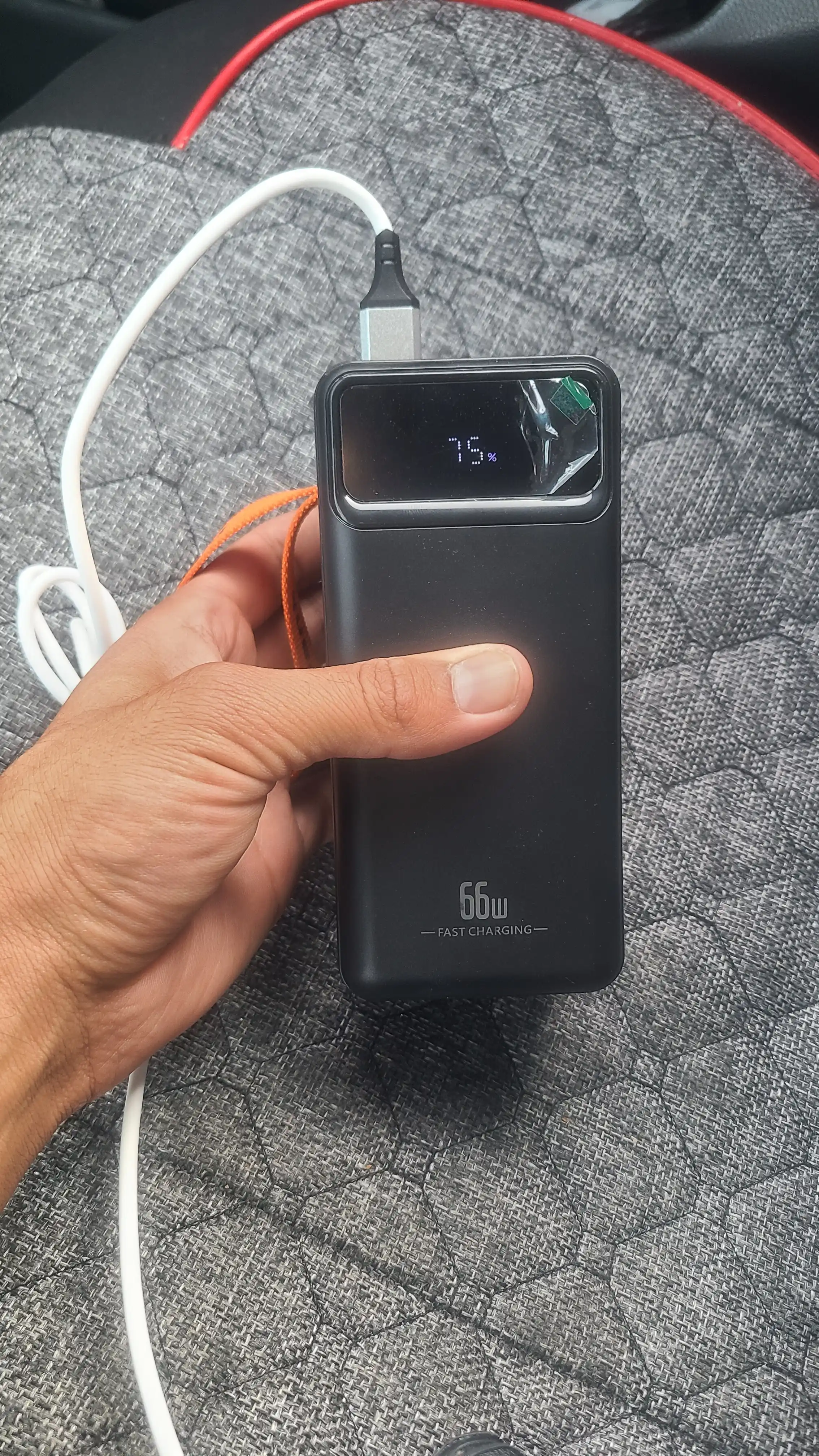Power Bank 20000mA 66W tezkor quvvat bilan tashqi akkumulyatori +4 kabel bilan
