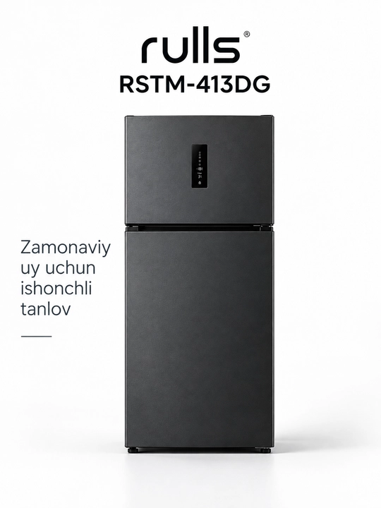 Холодильник Rulls RSTM-413DG, 413 л, No Frost, инверторный, LED-дисплей, графит - 
