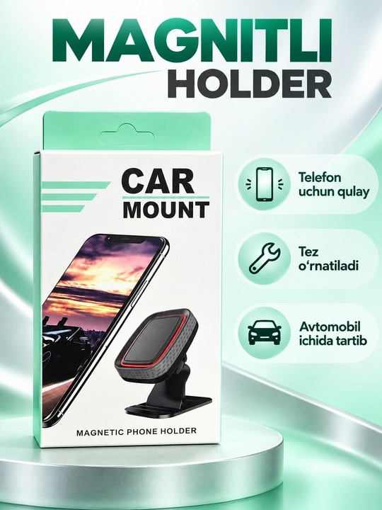 Avtomobil uchun universal telefon ushlagich, telefon tagligi