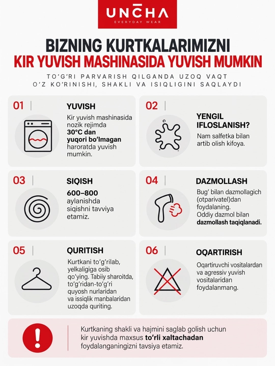 Kurtka ayollar va qizlar uchun qishki issiq kapyushonli, puxovik - UNCHA STORE
