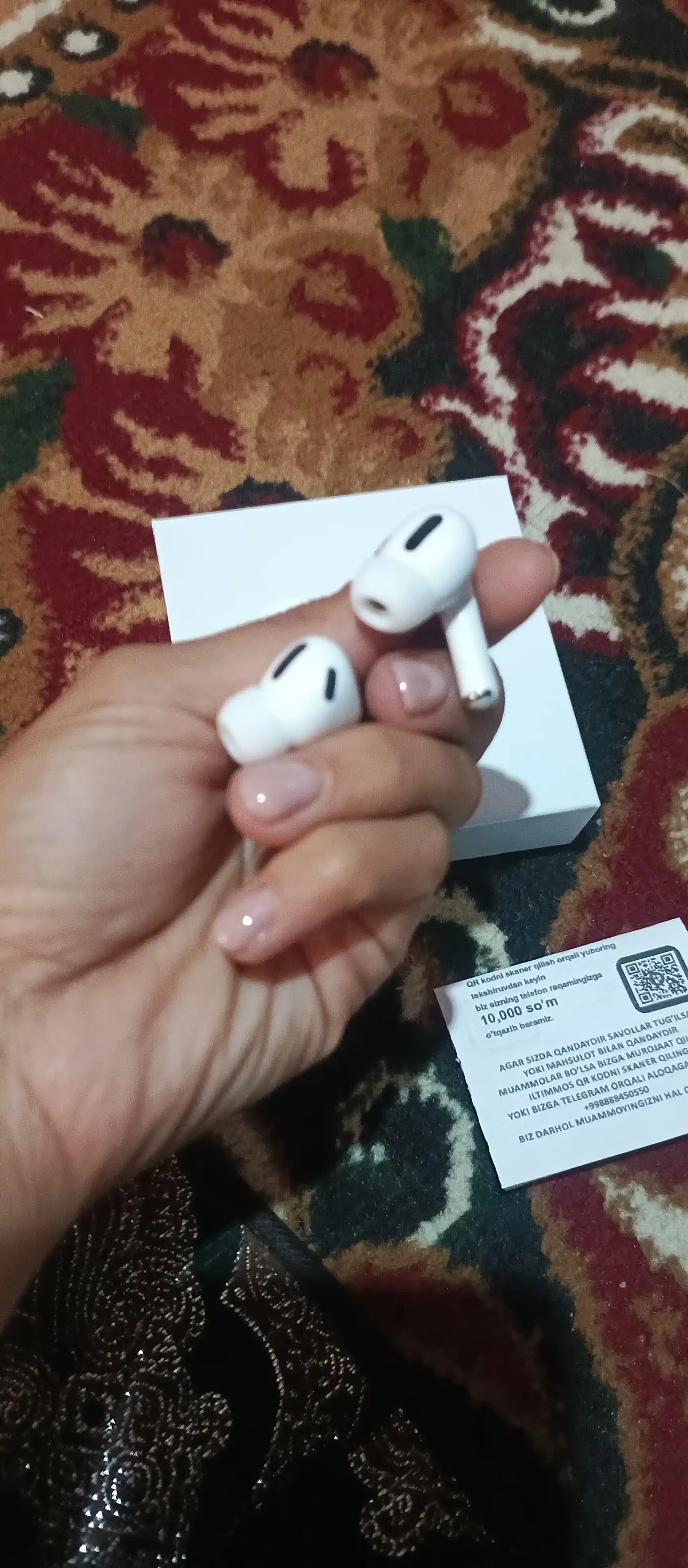 Simsiz quloqchin Pods Pro, sensorli, iPhone va Android uchun naushnik