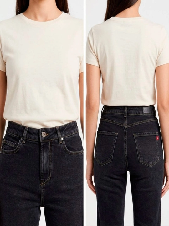 Ayollar uchun jinsi shimlar "Bjeans" Straight, to'g'ri bichim, klassik va yuqori bel