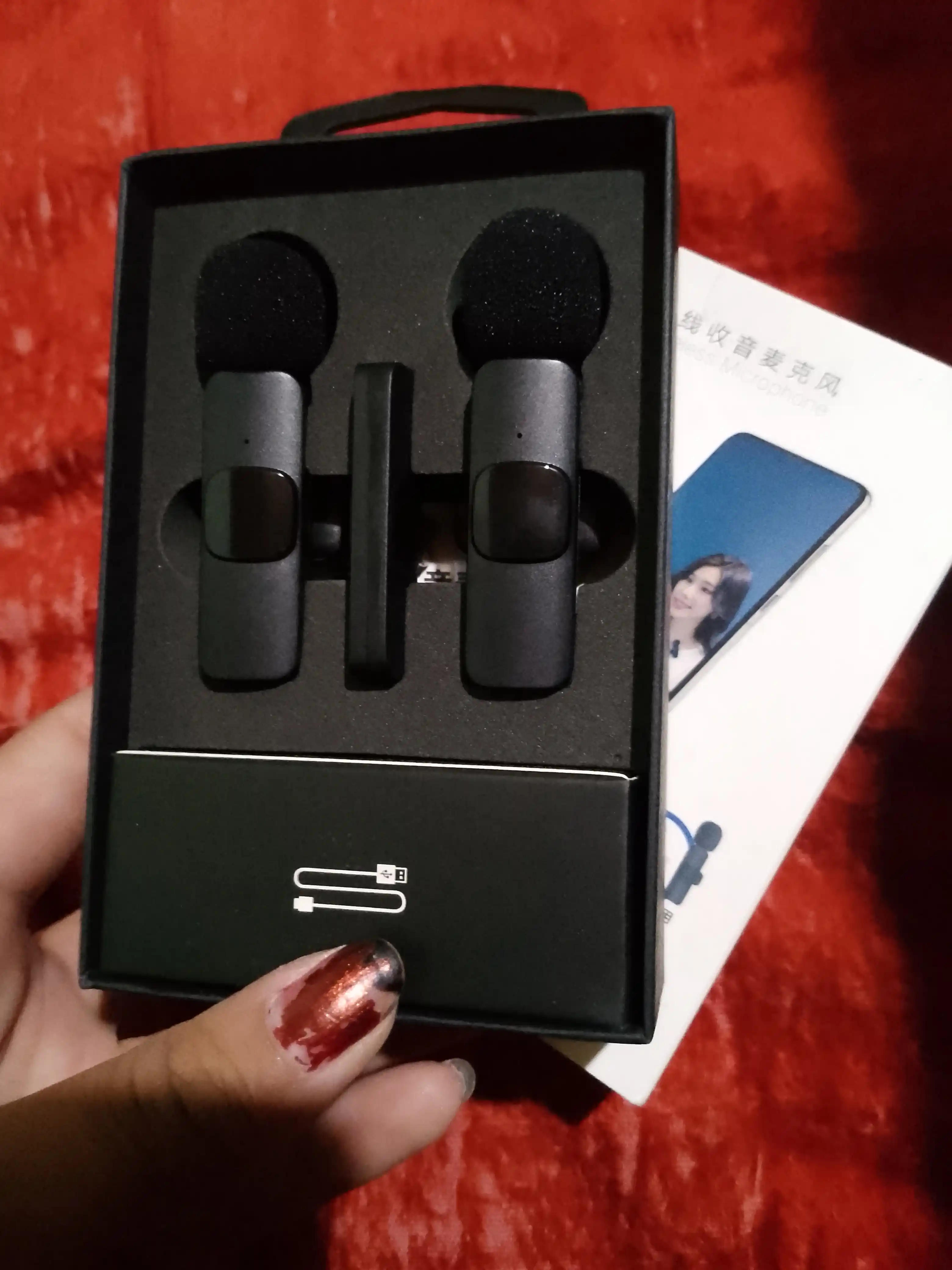 Simsiz petlichka mikrofon K9 telefon uchun, Type-C / Lightning, 1 yoki 2 dona, mini