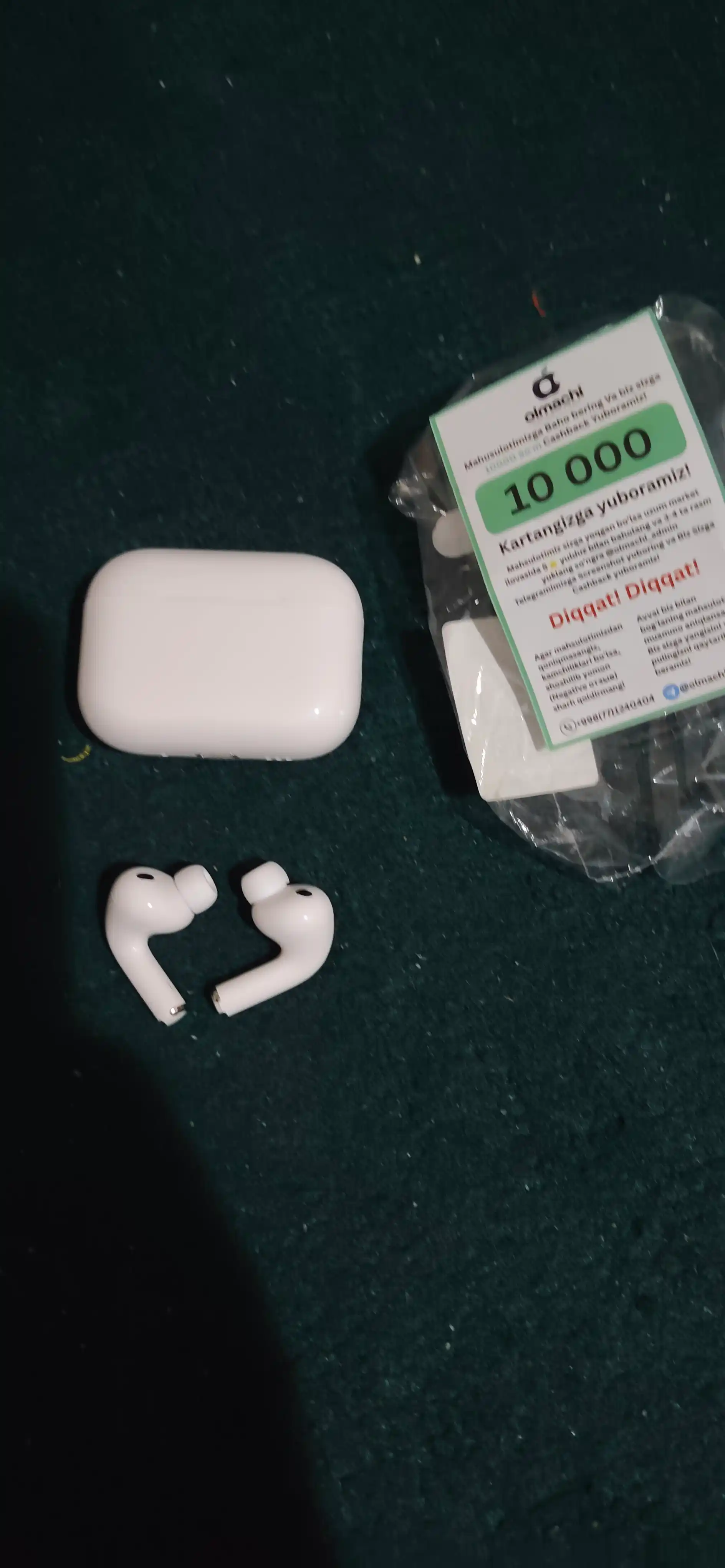 Simsiz quloqchinlar Pods Pro 3, iPhone va Android uchun naushnik sensorli (+bonus sovg'a)