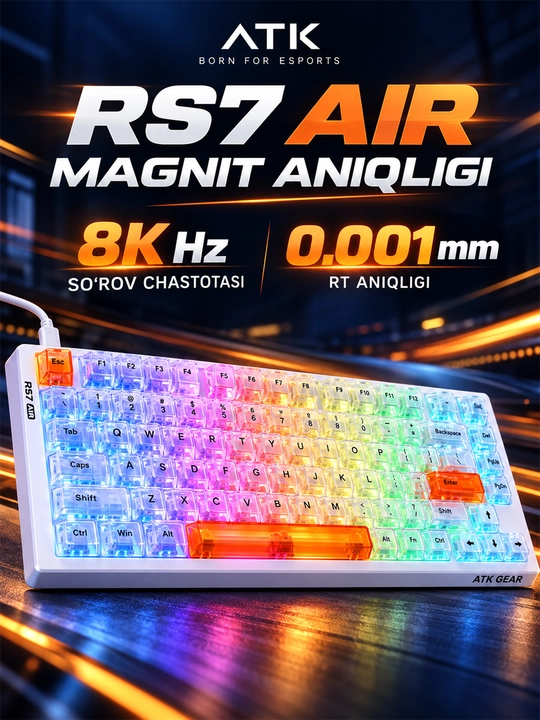 ATK RS7 AIR магнитная клавиатура, игровая клавиатура, механическая клавиатура, геймерская