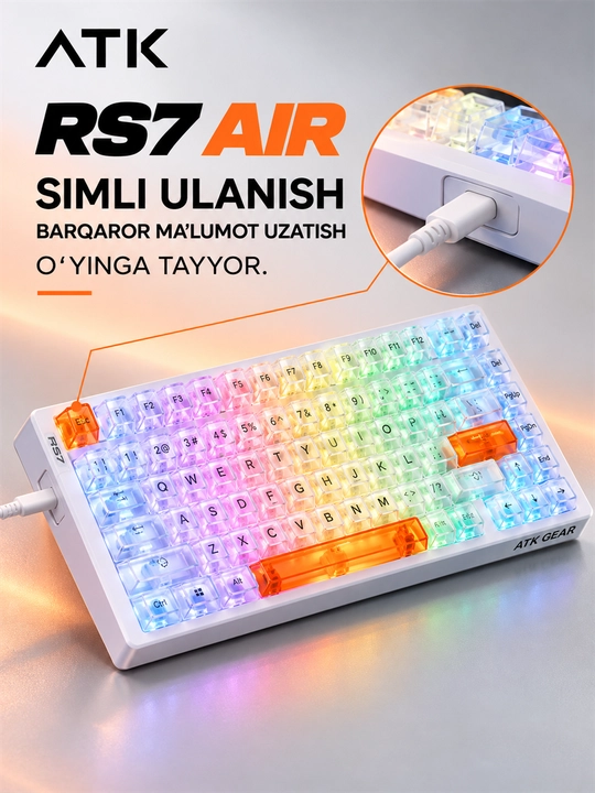 ATK RS7 AIR магнитная клавиатура, игровая клавиатура, механическая клавиатура, геймерская