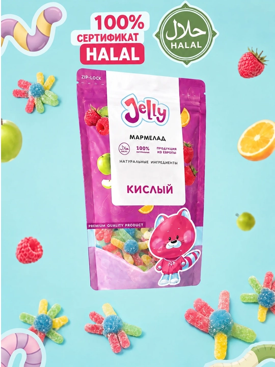 Мармелад микс кислых осьминогов JELLY, 120 г