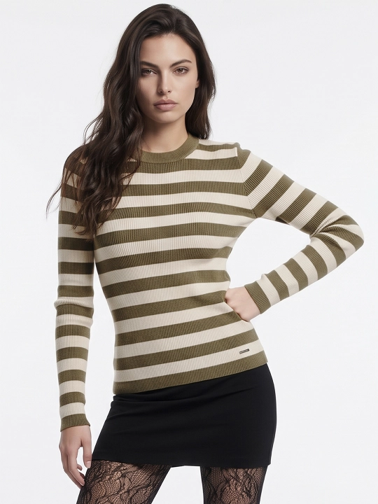 Ayollar jemperi longsliv Stripe Soft