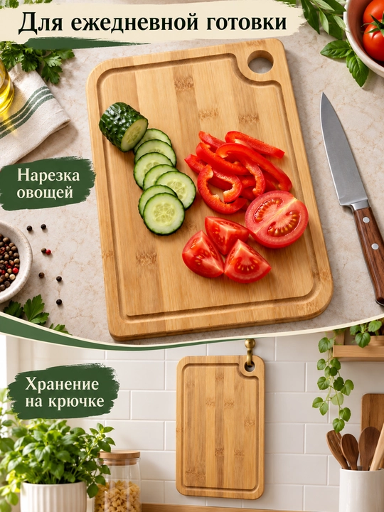 Yog‘och kesish taxtasi, bambuk