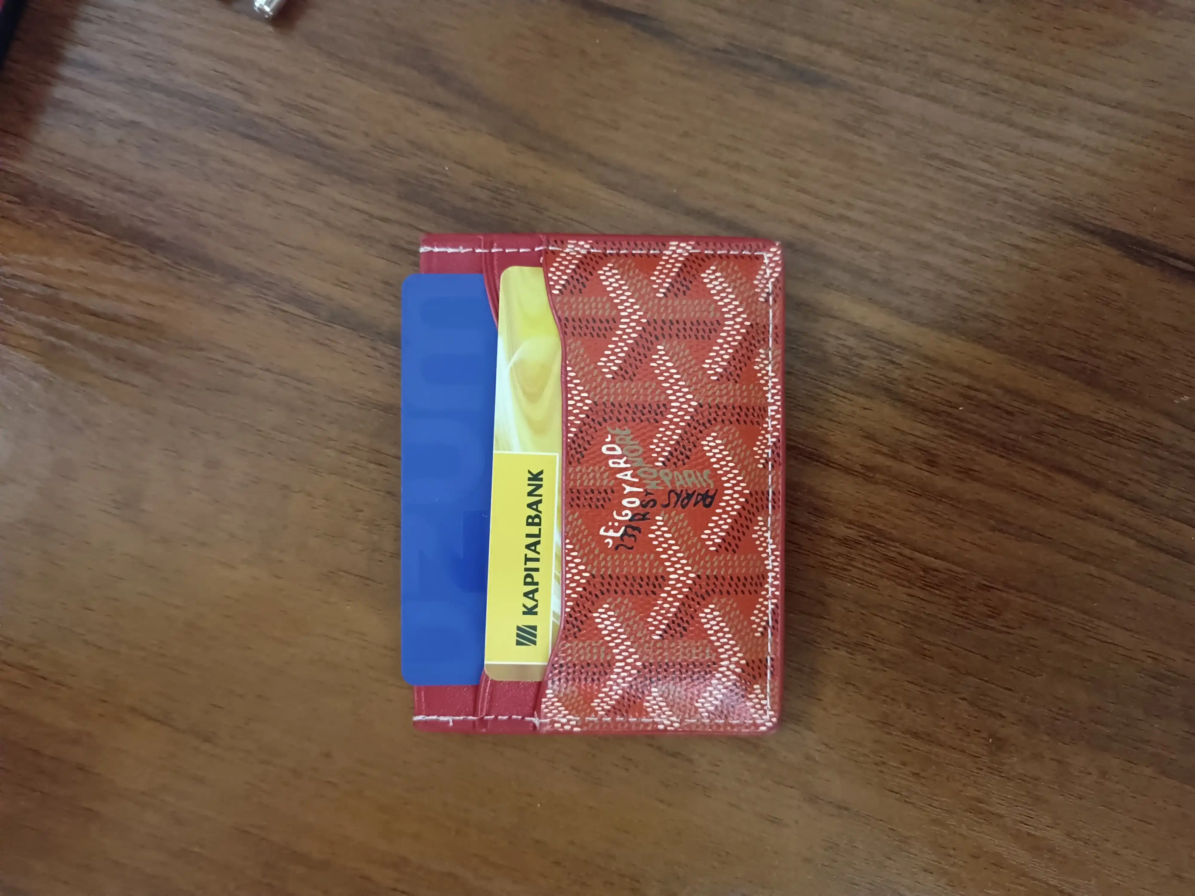 Pasport, shaxsiy guvohnoma, plastik karta uchun Goyard ID bo‘limi bo‘lgan hamyon