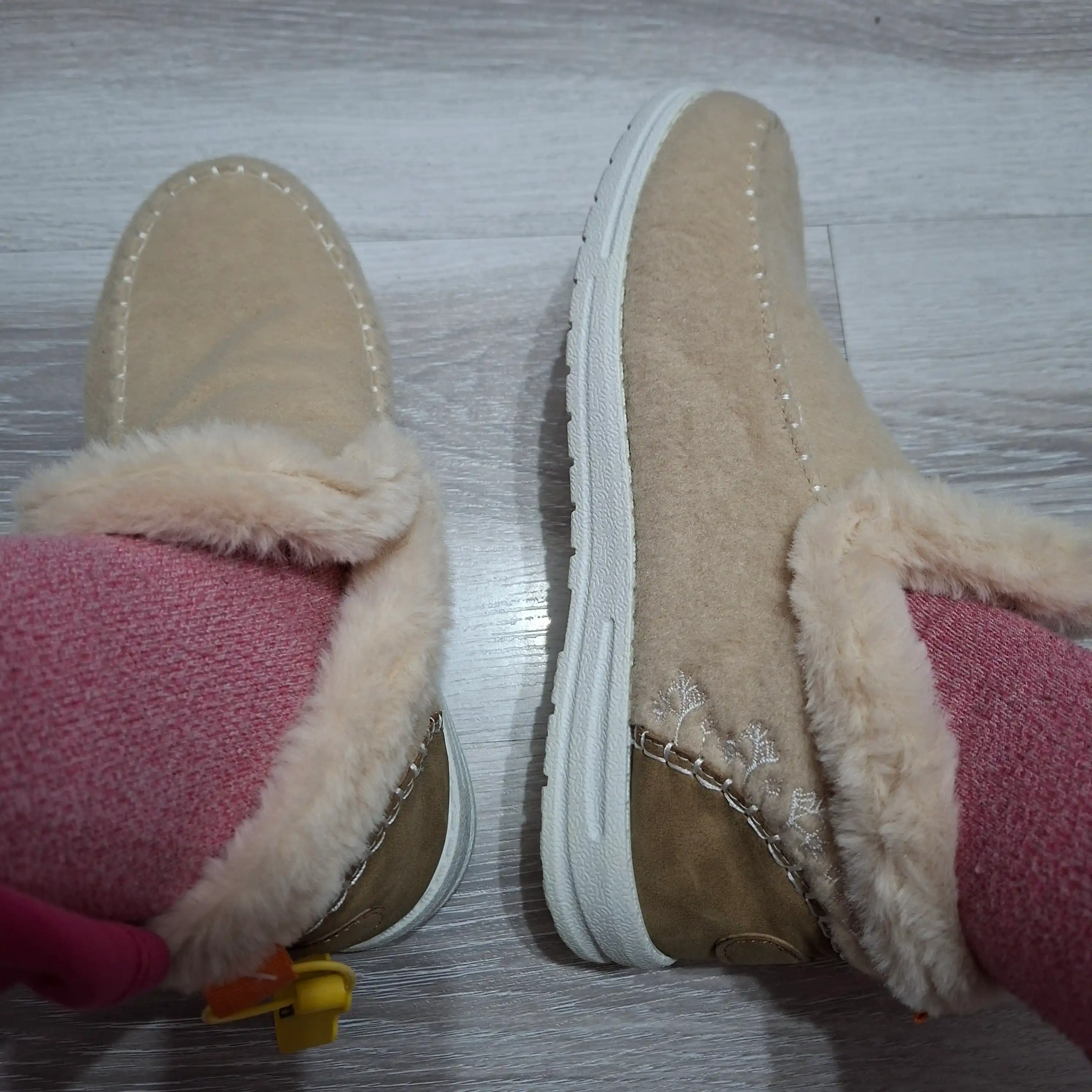 Слипоны женские DISHER WarmSlip, зимние, с мехом, тёплые, удобные (маломерят на 1 размер)