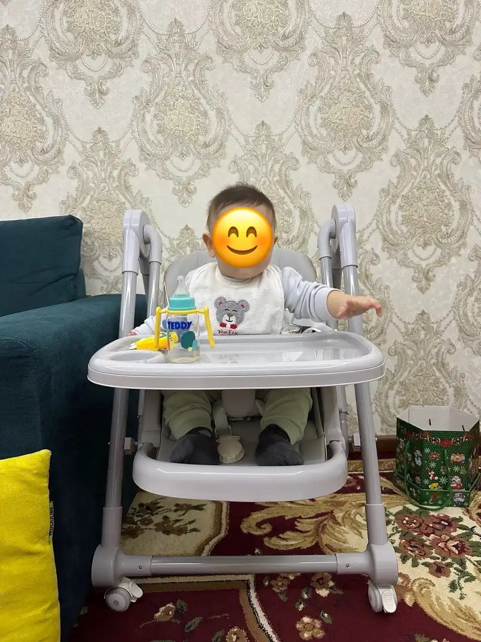 Детский стульчик для кормления+ качели, 2 в 1