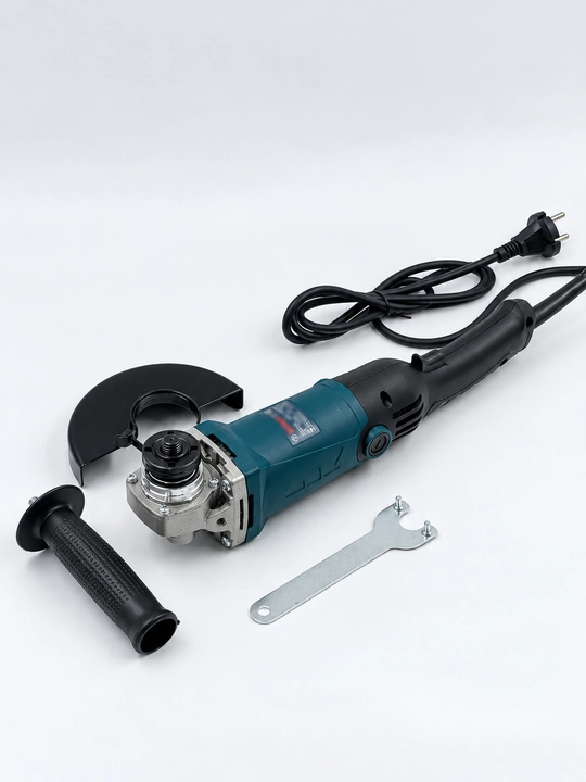 Bolgarka 125mm, 6 tezlikli elektr burchak silliqlash mashinasi, kesish va silliqlash uchun