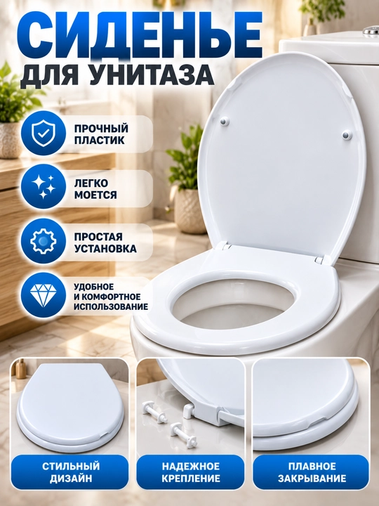 Сиденье ободок стульчак для унитаза с крышкой NOVA - 