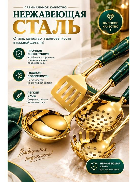 Набор кухонных инструментов, 6 предметов