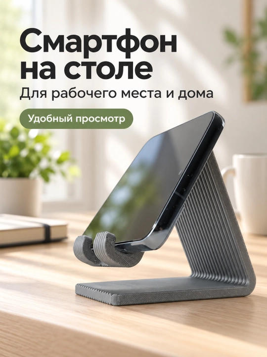 Держатель для смартфона настольный для рабочего стола - 