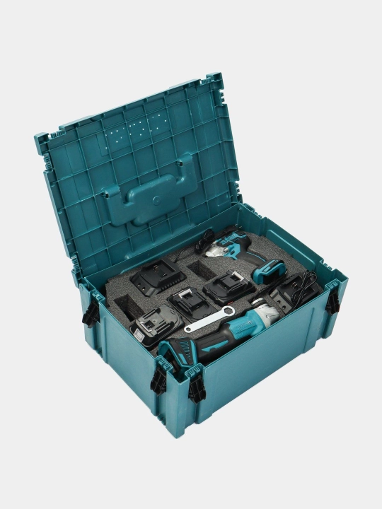Makita elektr asboblar to‘plami 6/8 tasi 1 da, akkumulyatorli, mustahkam keys bilan