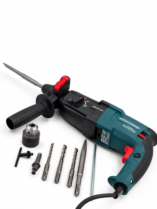 Perforator 28 mm, 800 Vt, 3 rejimli, SDS-Plus, burg‘ulash va zarbali burg‘ulash uchun - 