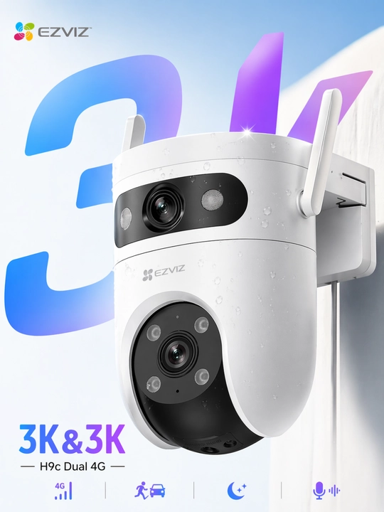 Уличная камера видеонаблюдения Ezviz с сим картой, камера 360, камера Wi-fi для дома H9C4G