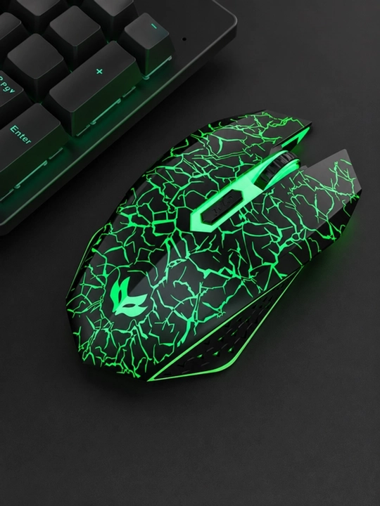 Simsiz o‘yin sichqonchasi TEMAREN PLUS, 2,4 GHz, 2400 DPI, RGB yoritish, 6 tugma, PC uchun