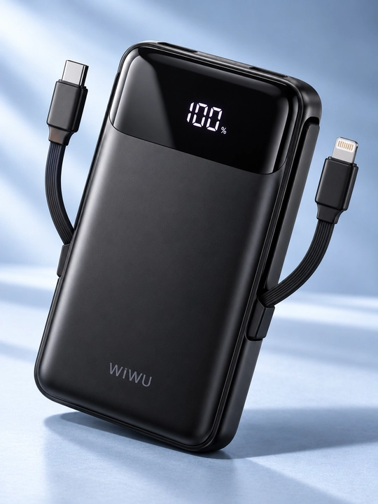 Внешний аккумулятор WiWU Wi-P052, 10000 мАч, 35 Вт, быстрая зарядка, Type-C, Lightning - 