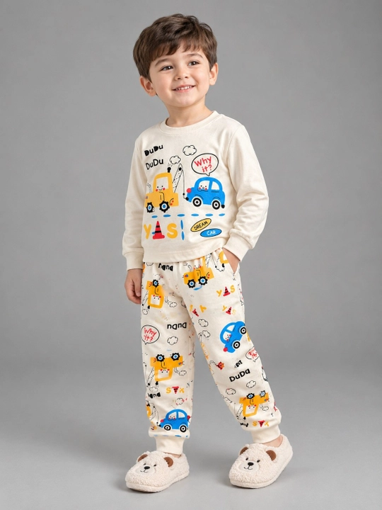 O‘g‘il va qiz bolalar uchun yumshoq va qulay, 100% paxtadan tikilgan pijama - 
