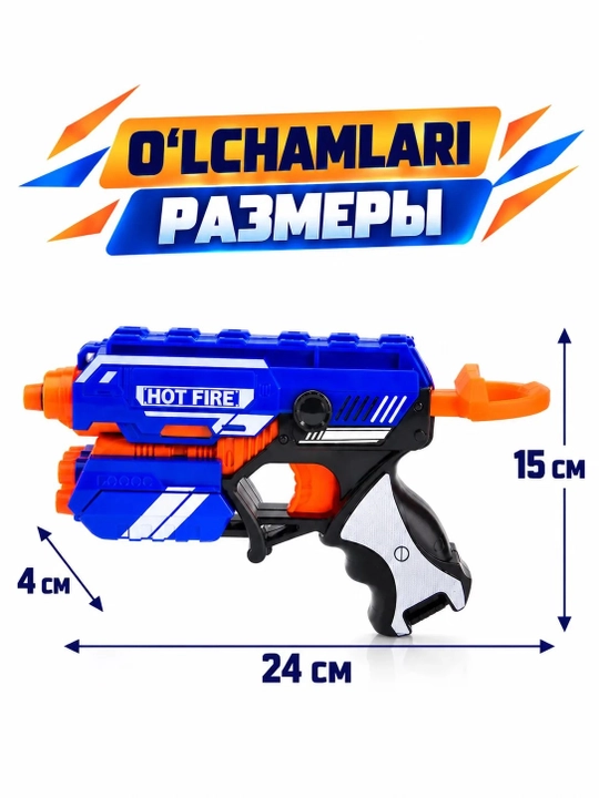 Blaster pistolet, yumshoq o'qlarni otadi