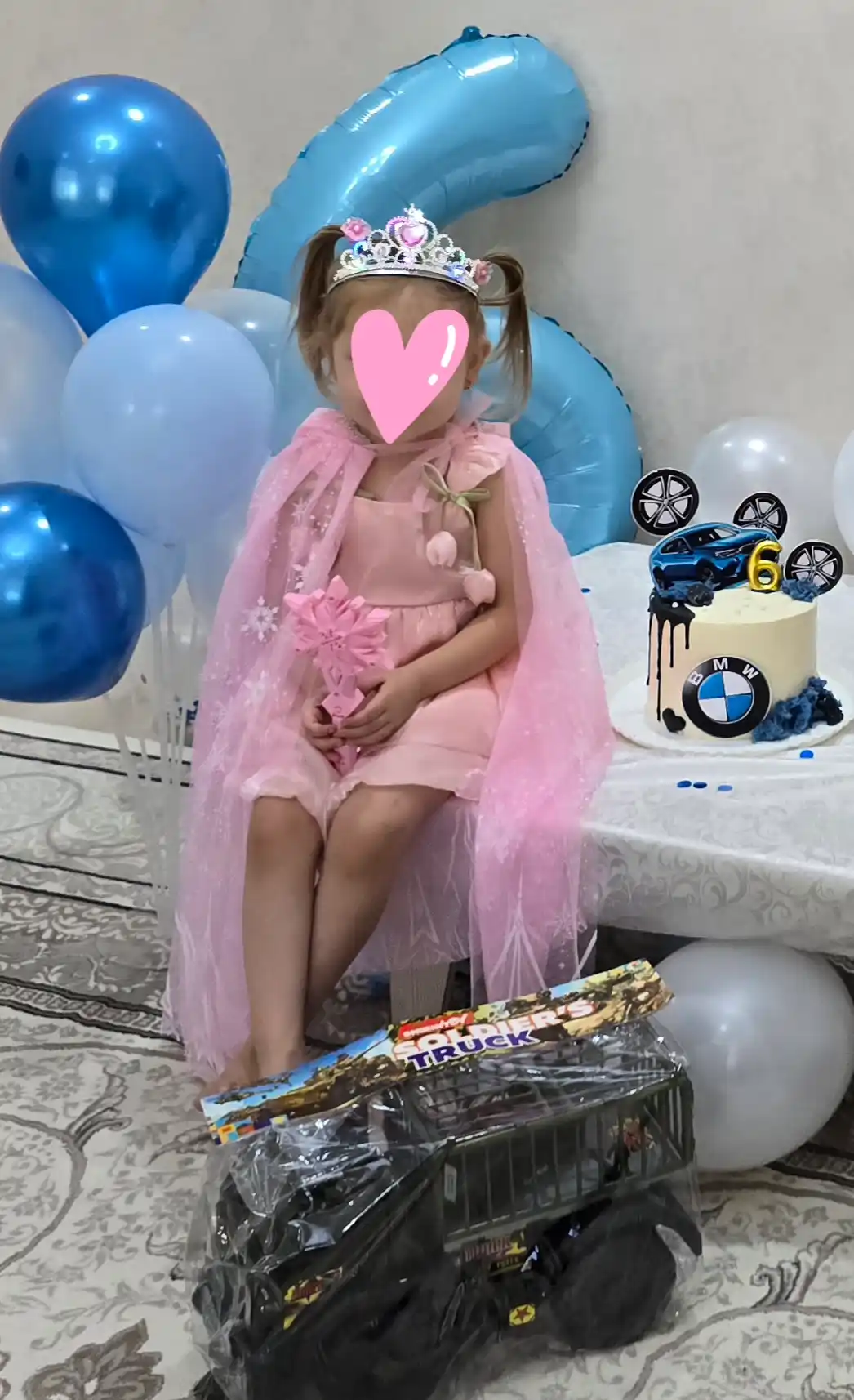 Qizaloqlar uchun Elsa yoping ich, sehrli tayoqcha va korona