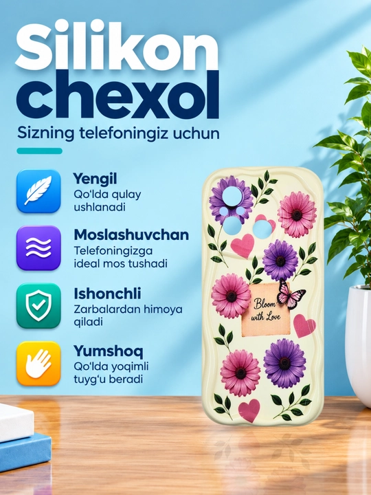 Redmi 12 С smartfoni uchun g'ilof
