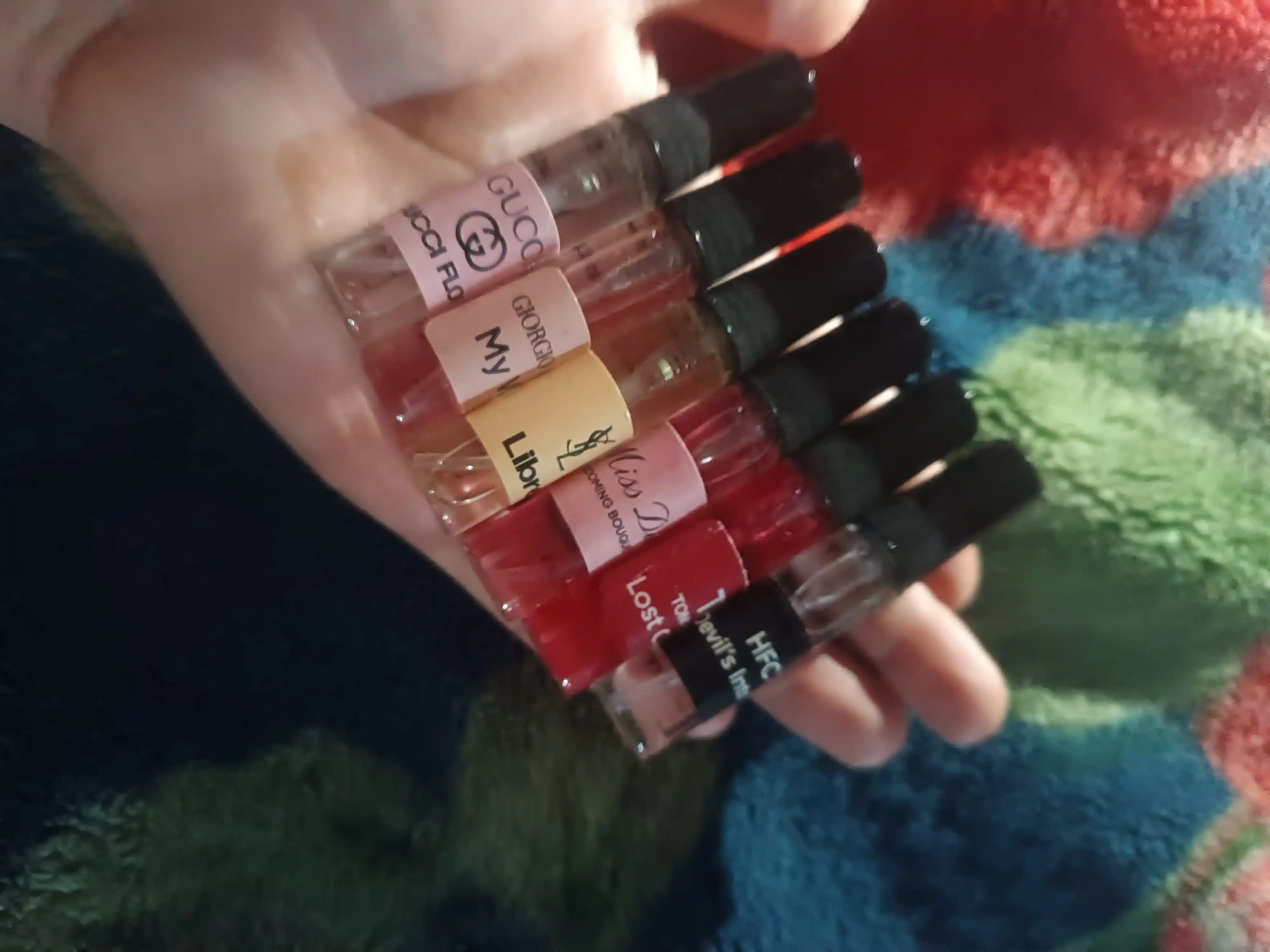 Набор духов для женщин Gucci Flora, Miss Dior, Devil's Intrigue, Libre, Lost Cherry, 6 в 1