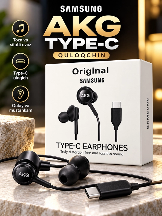 Mikrofonli Samsung AKG Type-C simli quloqchinlari
