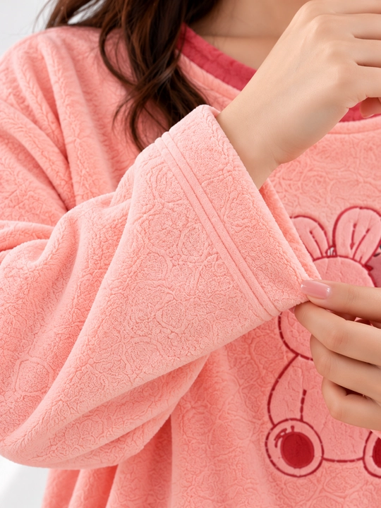 Ayollar va qizlar uchun yumshoq bambuk matoli pijama, uyqu kiyimi