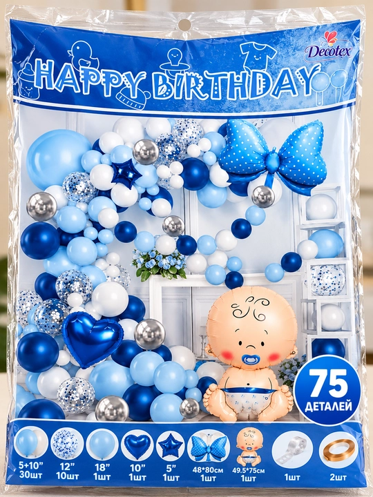 Набор воздушных шаров, комплект для праздника и фотозоны на день рождения
