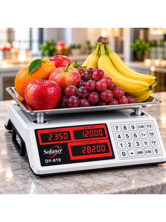 Elektron tarozi, savdo tarozi, 40 kg tarozi, narx hisoblaydigan tarozi