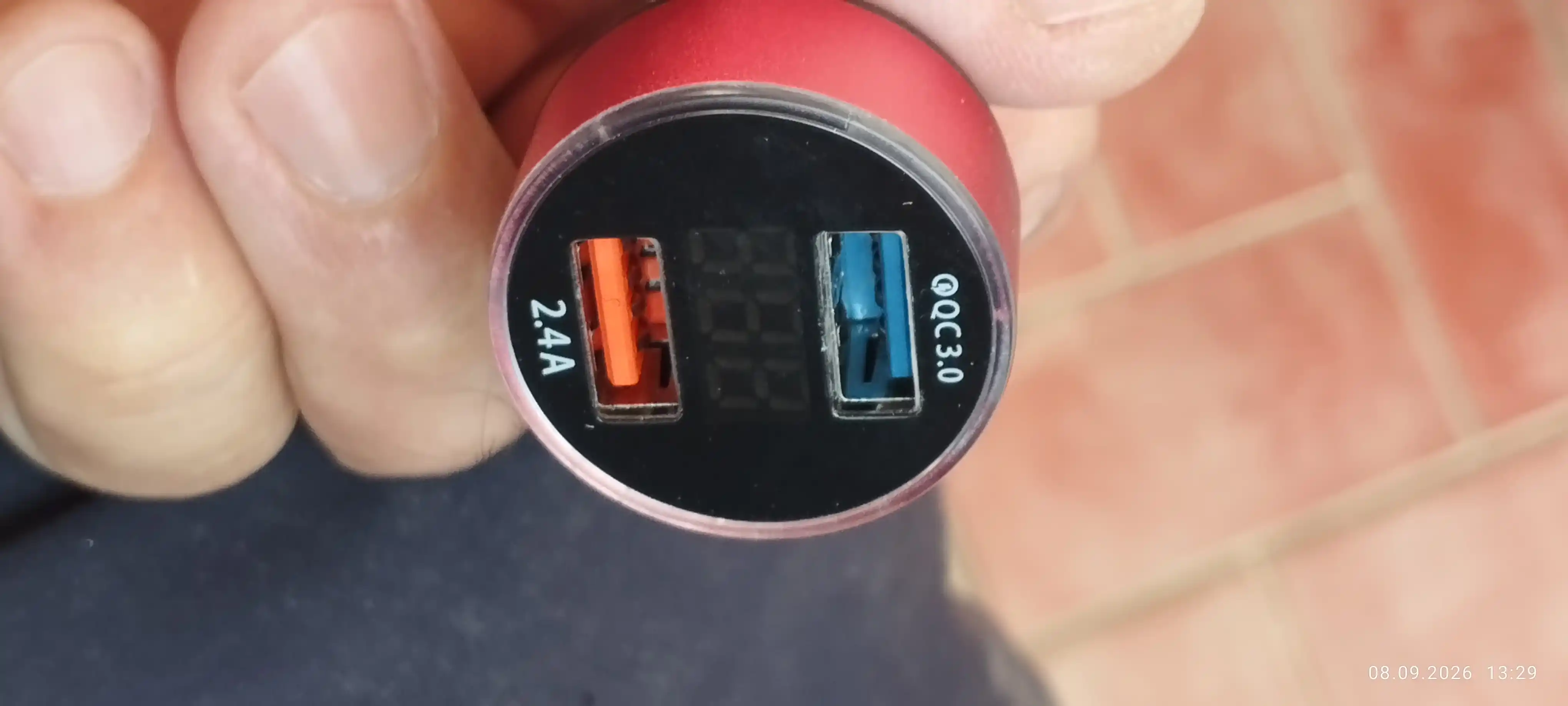 Автомобильное зарядное устройство для телефона, 2 USB, QC3.0, быстрая зарядка, 2.4А
