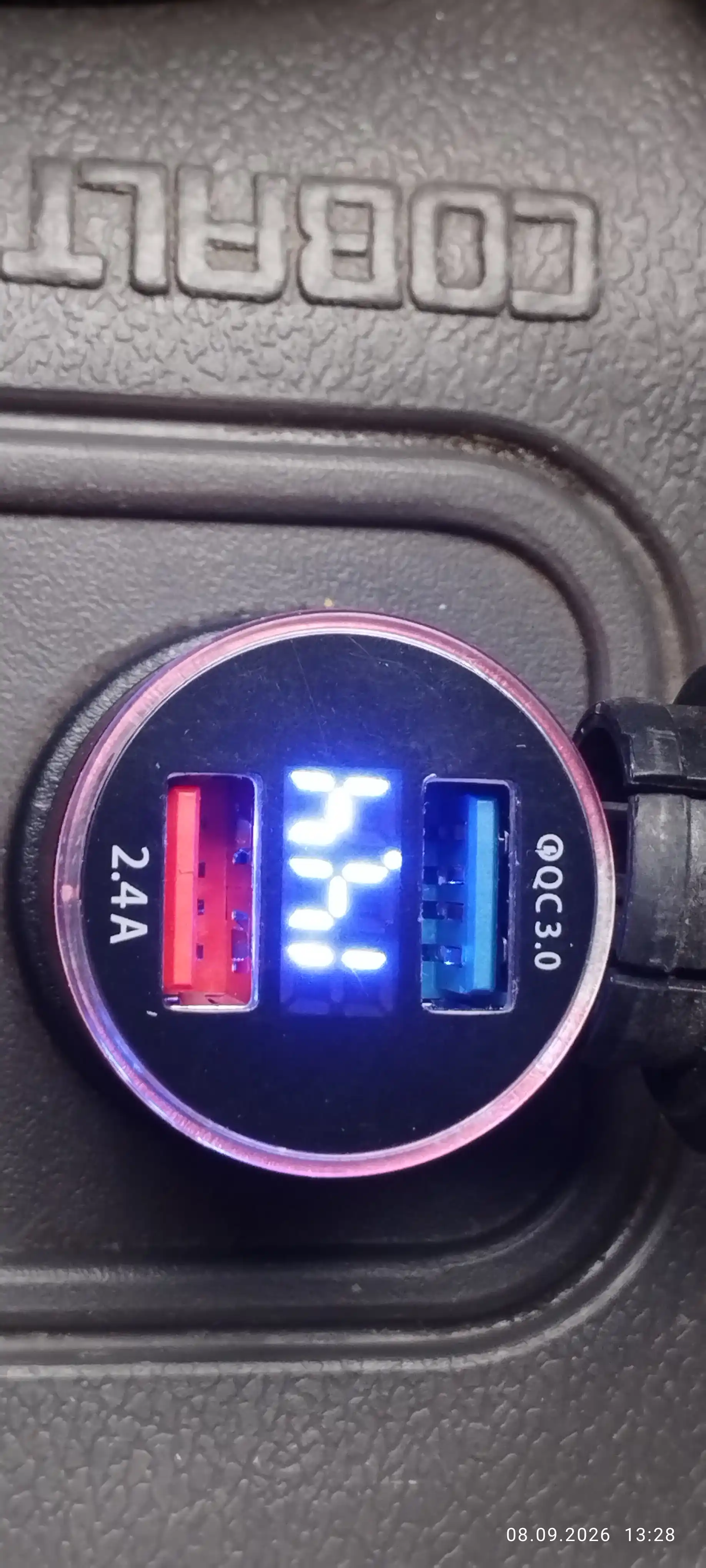 Автомобильное зарядное устройство для телефона, 2 USB, QC3.0, быстрая зарядка, 2.4А