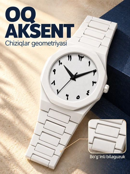 Erkaklar qo‘l soati, arab raqamli