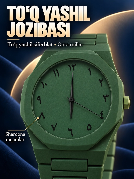 Erkaklar qo‘l soati, arab raqamli