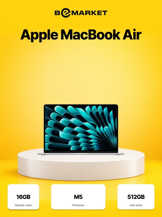 Noutbuk Apple MacBook Air 13-15" / M5 / 16GB / SSD 512GB / - 