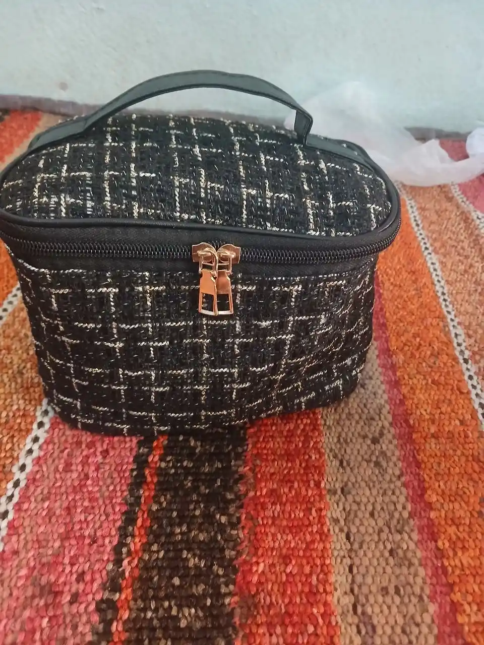 Ayollar uchun kosmetik sumka, kosmetika organizatori, tutqichli, katta sig'imli