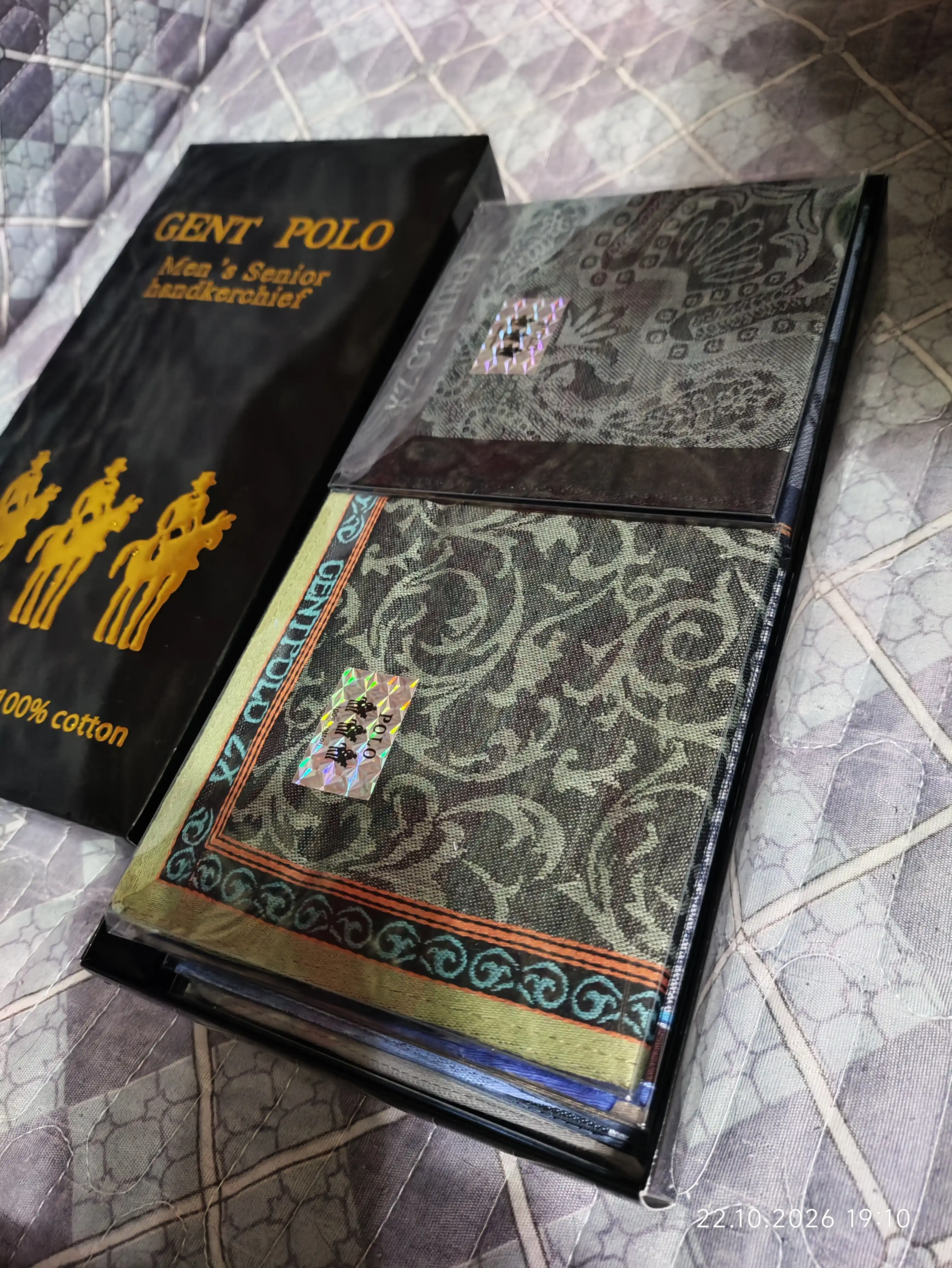 POLO, мужские платки, набор, 10 штук