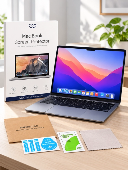WiWU MacBook Air 13.6 ekran himoya plyonkasi, M2 M3 M4 M5, shaffof