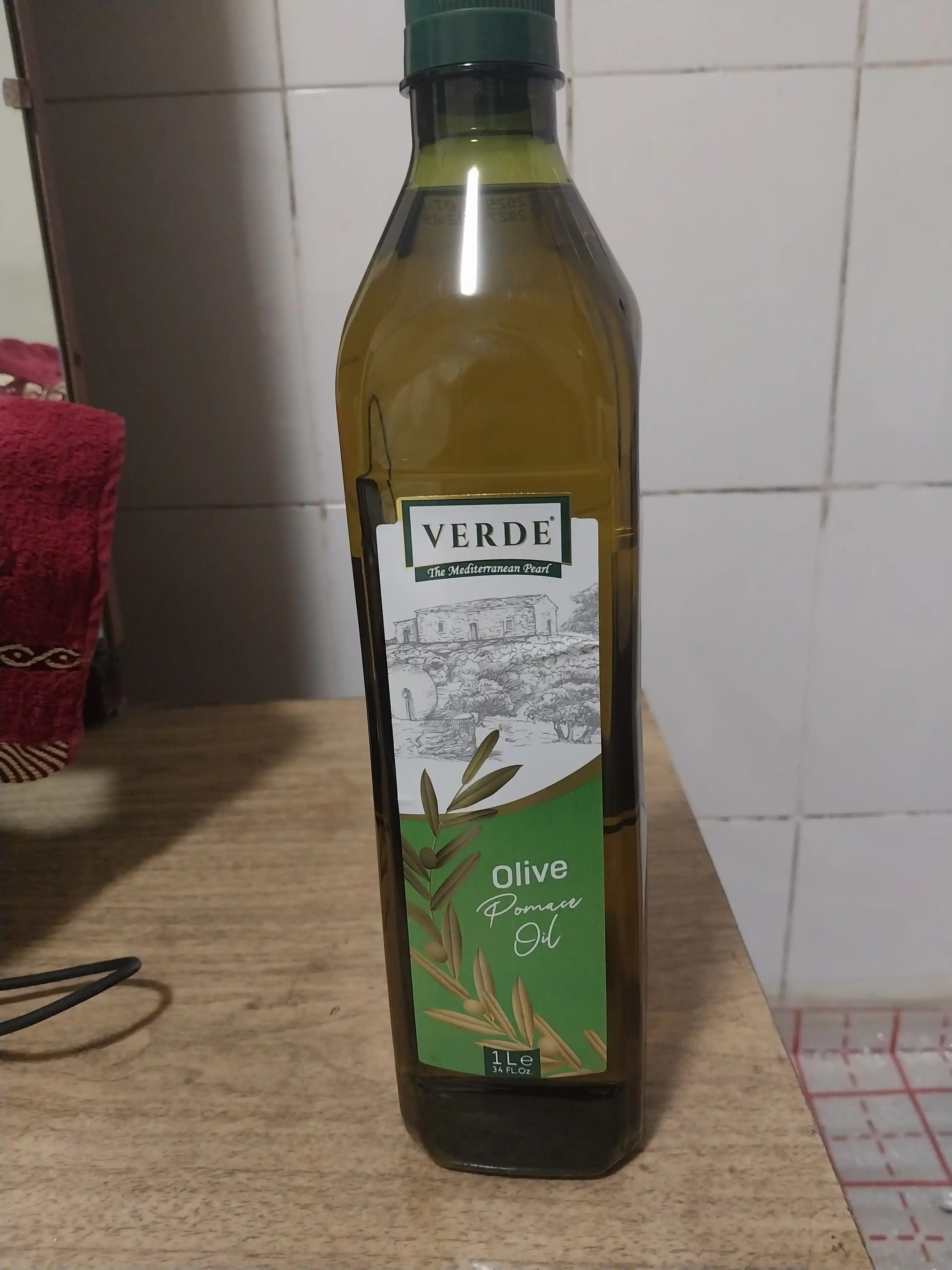 Olive Verde Pomace Oil zaytun yog'i, tozalangan, tovurish va salatlar, 1 litr