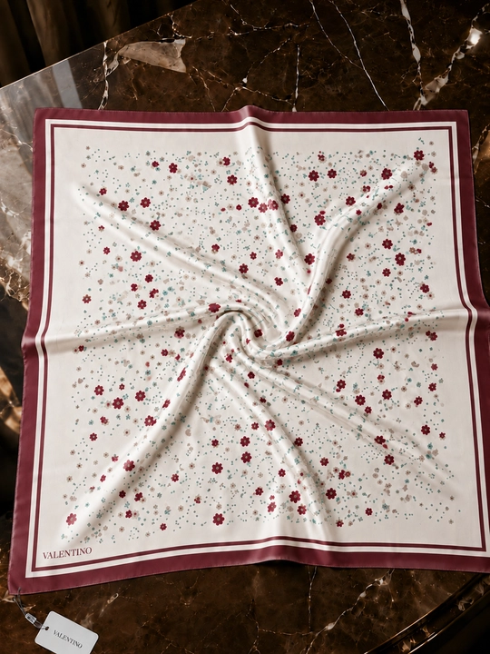 Silk Twill 90×90 ro‘mol, Hijob romol, sirpanmaydigan, platok rumol,havo o'tkazadigan sharf