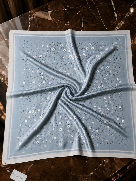 Silk Twill 90×90 ro‘mol, Hijob romol, sirpanmaydigan, platok rumol,havo o'tkazadigan sharf