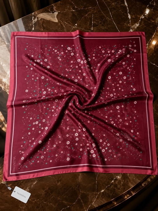 Silk Twill 90×90 ro‘mol, Hijob romol, sirpanmaydigan, platok rumol,havo o'tkazadigan sharf