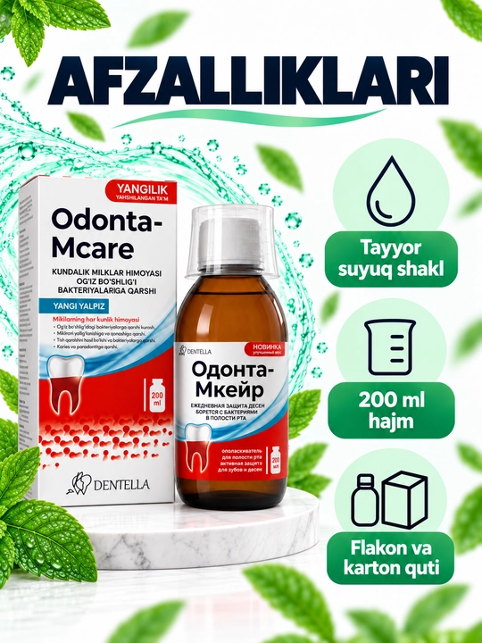 Ополаскиватель для полости рта ODONTA-MCARE, 200 мл